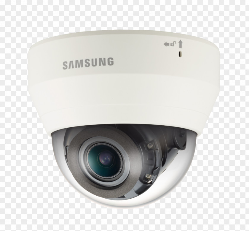 Camera Samsung QND-7080R 4MP IR H.265 Indoor Dome IP Security Closed-circuit Television Hanwha Techwin WiseNet Q PNG