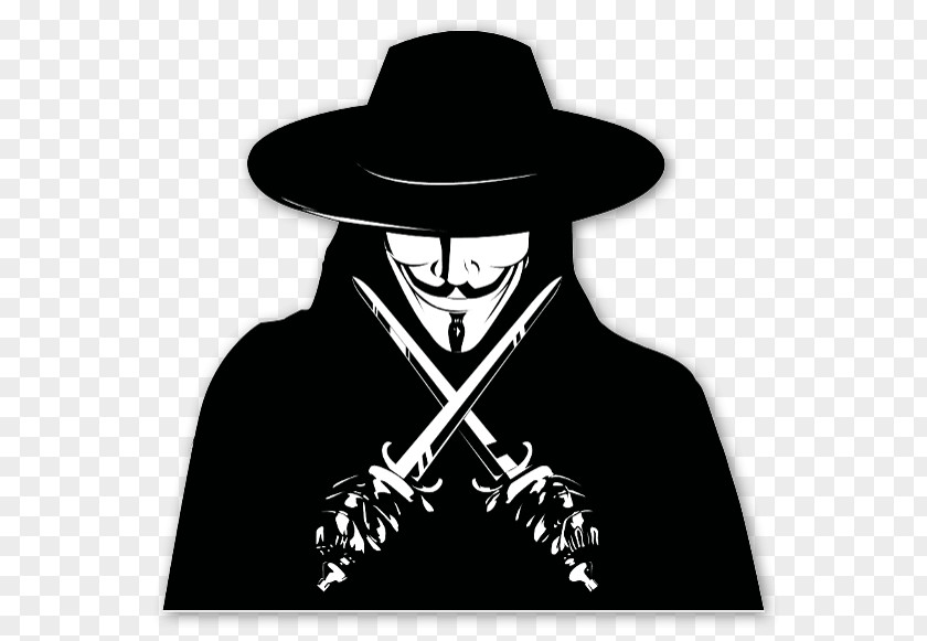 V For Vendetta Sticker Guy Fawkes Mask PNG