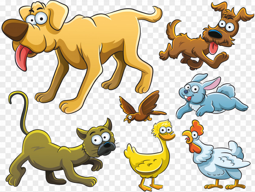 Animals Vector Cartoon Funny Animal Drawing PNG