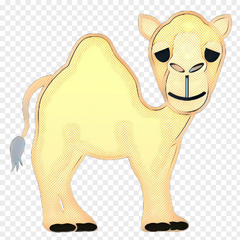 Arabian Camel Fawn Camelid Cartoon Animal Figure Yellow PNG