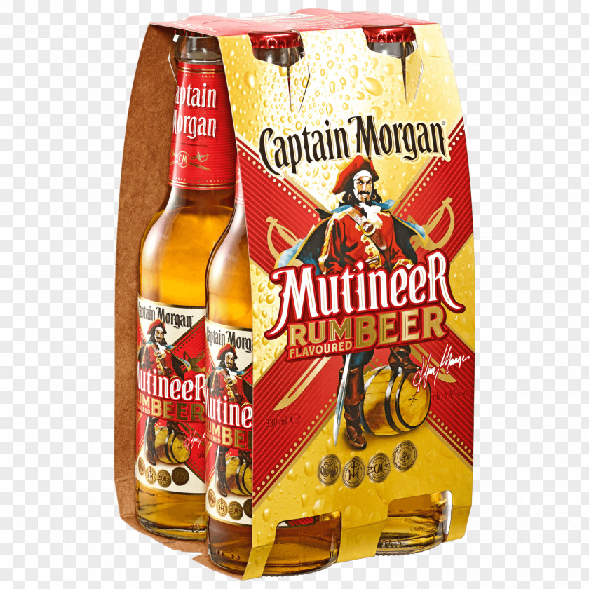 Captain Morgan Liqueur Mutineer Beer Bottle Lager PNG