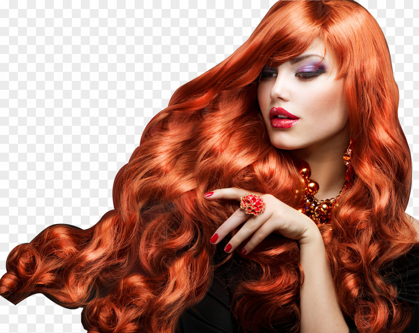 Model Red Hair Human Color Cosmetics Hairstyle PNG