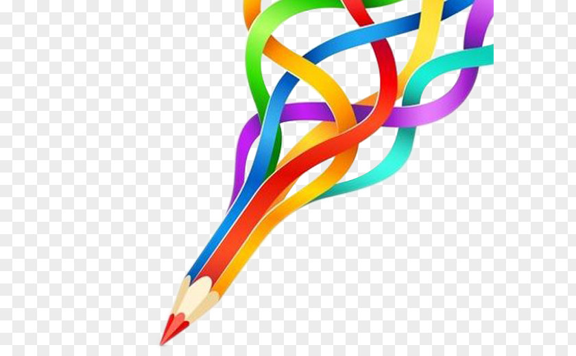 Pencil Paper Colored Drawing PNG