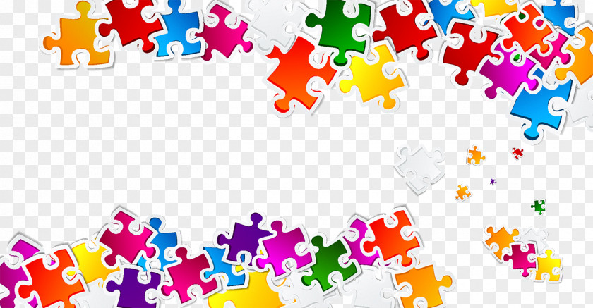 Colorful Puzzle Jigsaw Business Card Game PNG