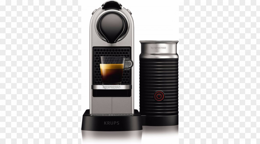Coffee Coffeemaker Krups Nespresso CitiZ & Milk XN760 PNG