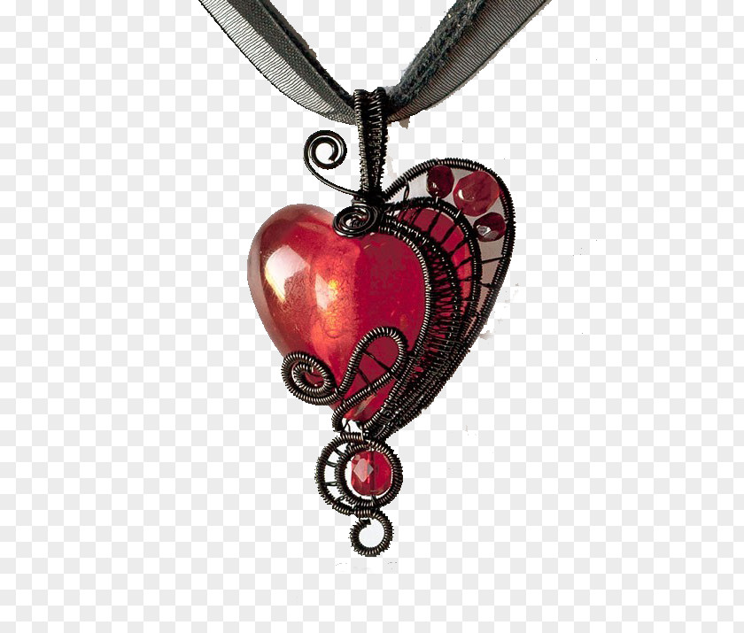 Gothic Heart Earring Wire Wrap Jewellery Bead PNG