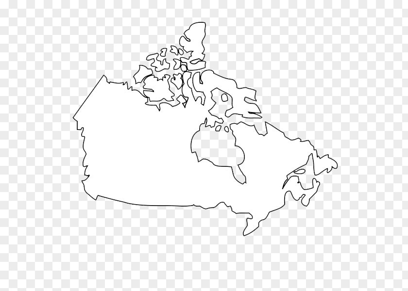 Black And White Lines Canada Map Flag Of PNG