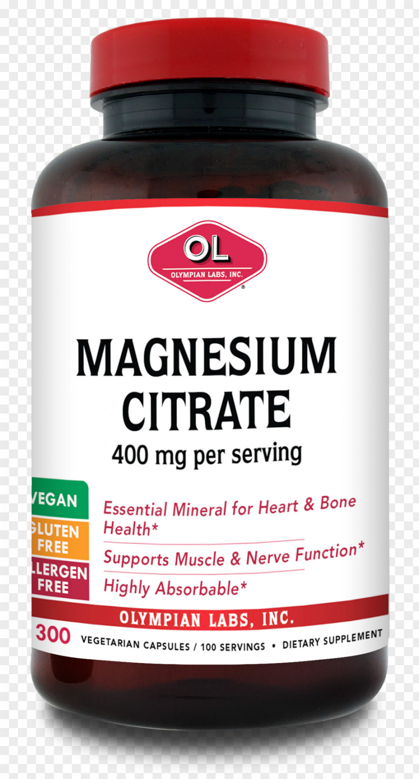 Magnesium Citrate Dietary Supplement Capsule L-threonate PNG