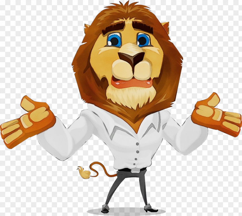 Mascot Lion Cartoon Animation PNG