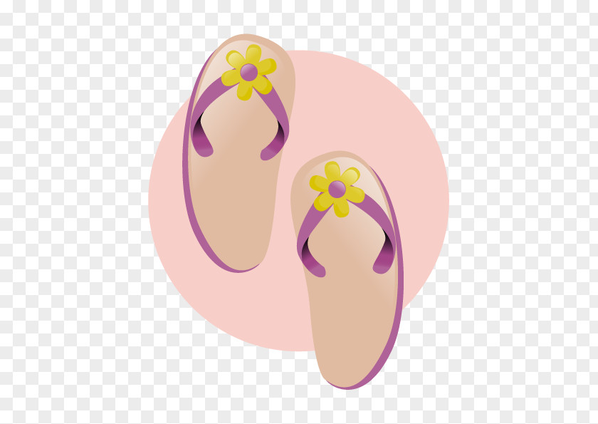 Vector Ms. Sandals Flip-flops Slipper Purple Shoe PNG