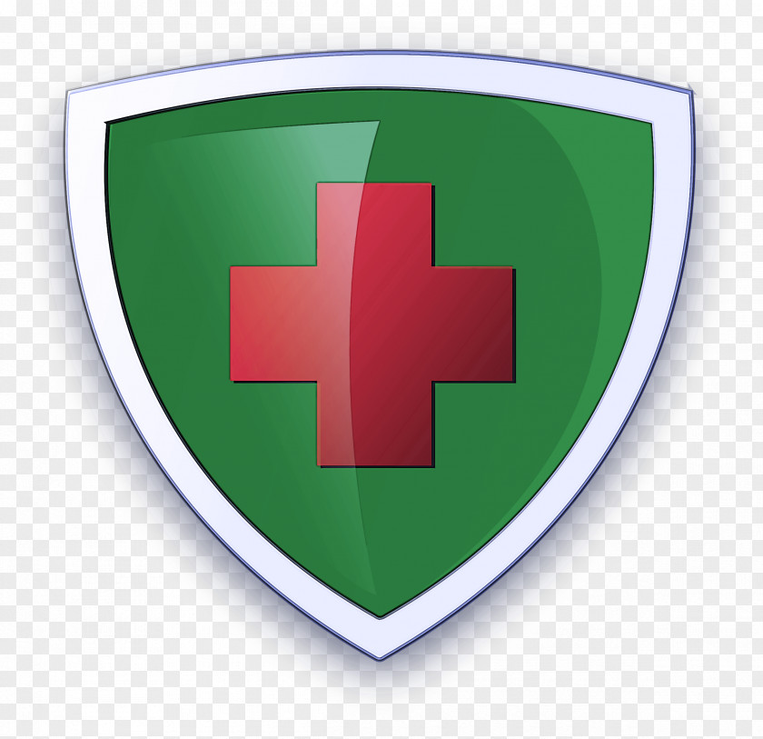 Green Symbol Shield Emblem Cross PNG