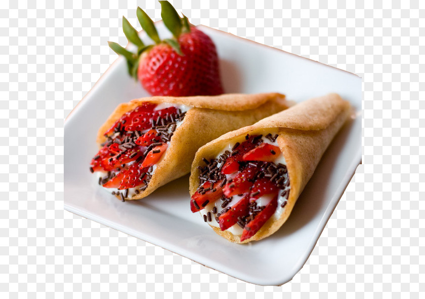 Strawberry Roll Ice Cream Tuile French Cuisine Crxeape Pancake PNG