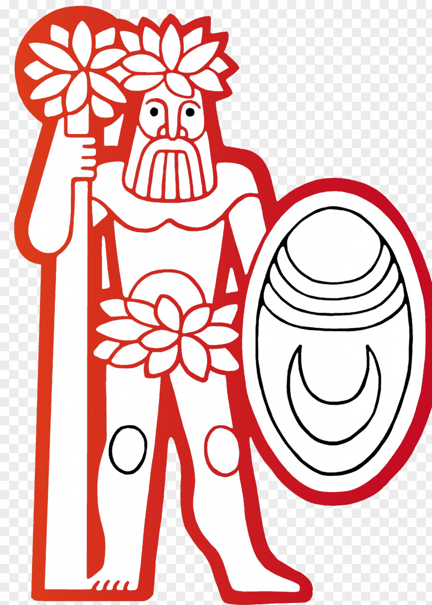 Vector Ancient Mythical Soldier Clip Art PNG