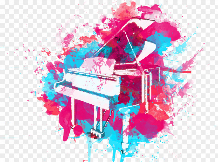 Aquarel Art Graphic Design Painting Piano PNG