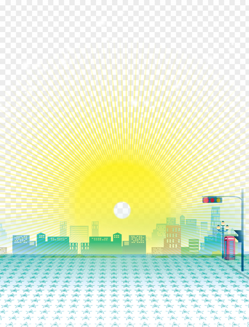 Ink Sunrise House Road Background Pixel PNG