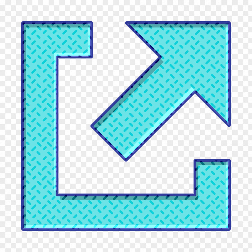 Rectangle Electric Blue External Icon PNG