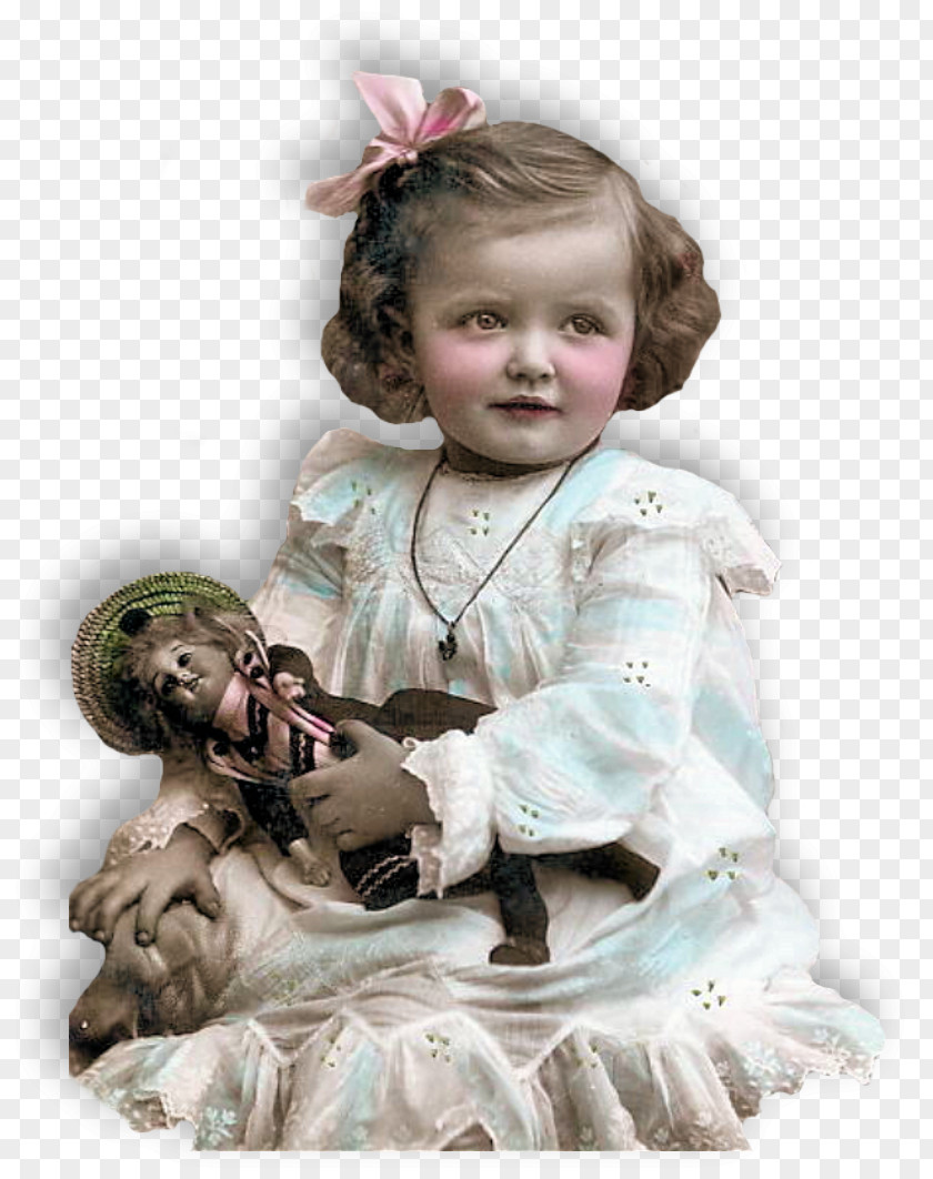 Vintage Antiques & Doll Image Child PNG