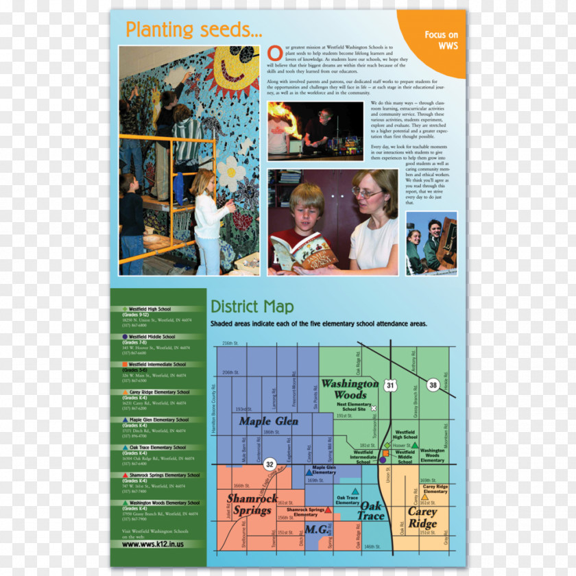 Annual Report Westfield Washington Schools Elementary School District High Map PNG