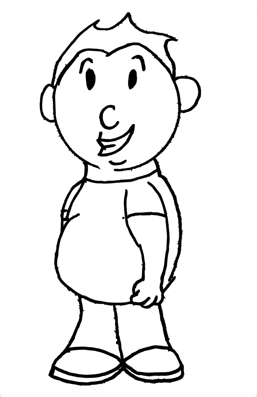 Cartoon Drawings Of People Drawing Character Sketch PNG