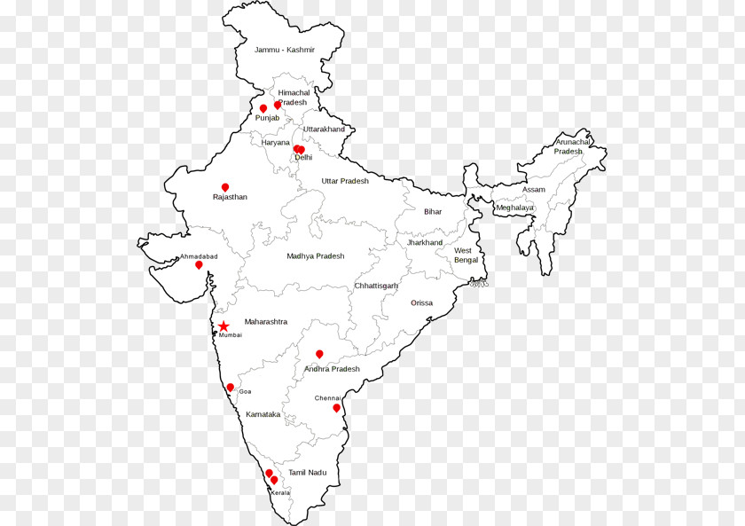 Jabalpur Express TrainIndia India Blank Map Somnath PNG