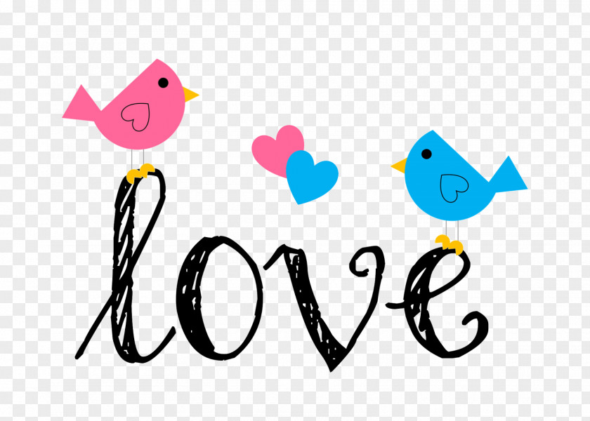 Lovely Text Lovebird Clip Art PNG