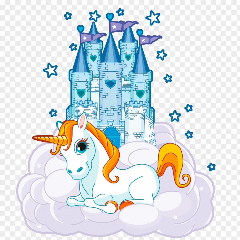 Unicorn Horse Sticker Château Drawing PNG