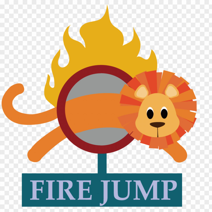 Vector Jumping Lion Clip Art PNG