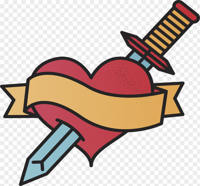 An Arrow Through The Heart Tattoo PNG