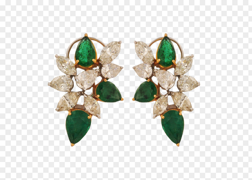 Emerald Chennai Jewellery Prince Earring PNG