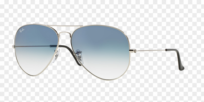Large Lenses Aviator Sunglasses Ray-Ban Silver Mirrored PNG