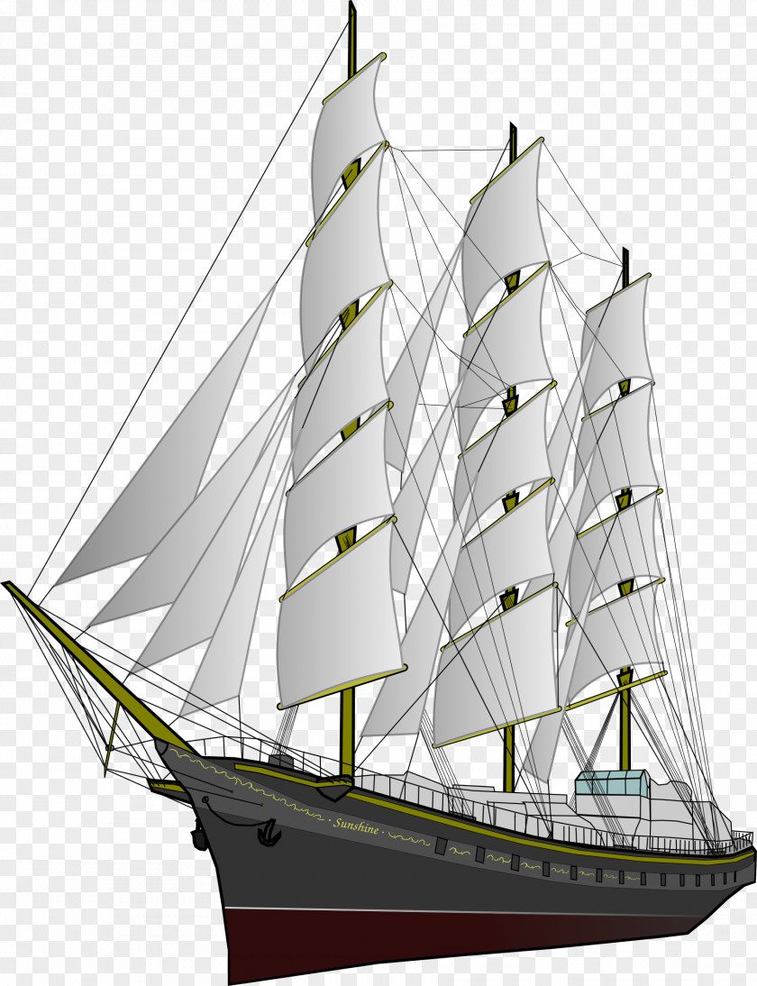 Ships And Yacht Sailing Ship Clipper Mast Clip Art PNG