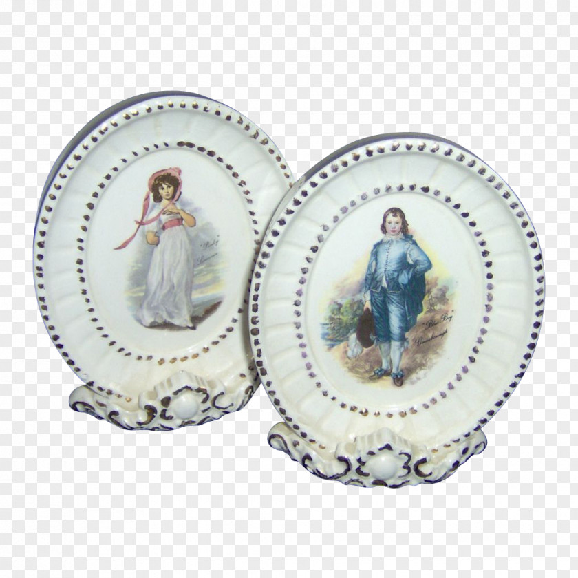 The Blue And White Porcelain Oval PNG