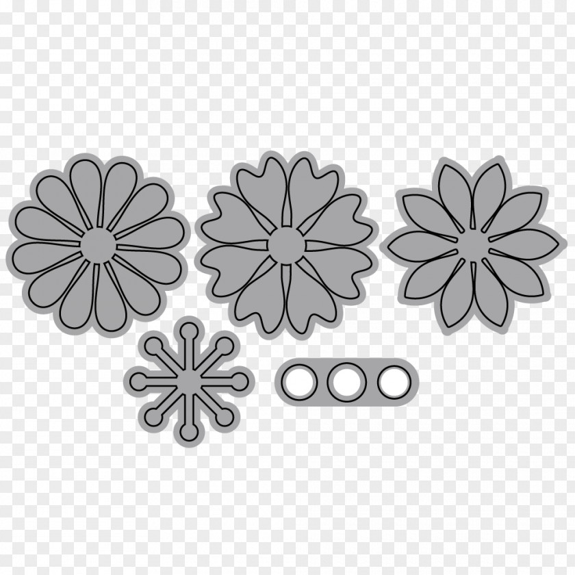 Flower Set Die Elizabeth Craft Designs, Inc. Pattern PNG