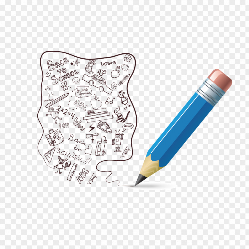 Hand-painted Patterns And Pen School Drawing Education Class PNG