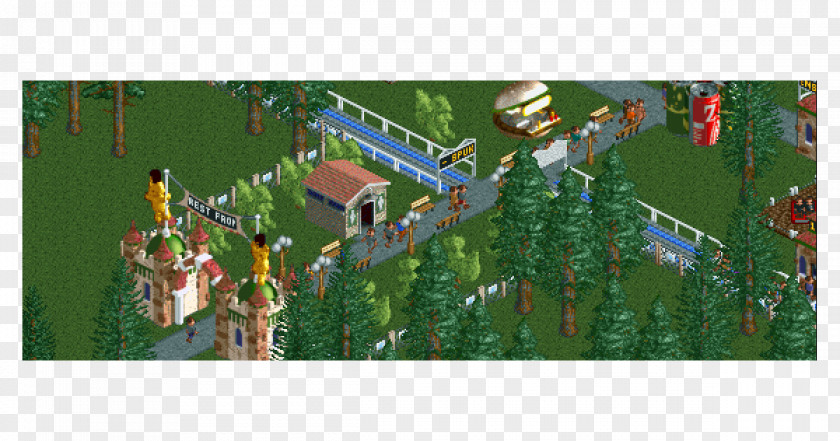 Rollercoaster Tycoon 3 Tree Biome Plantation Recreation RollerCoaster PNG