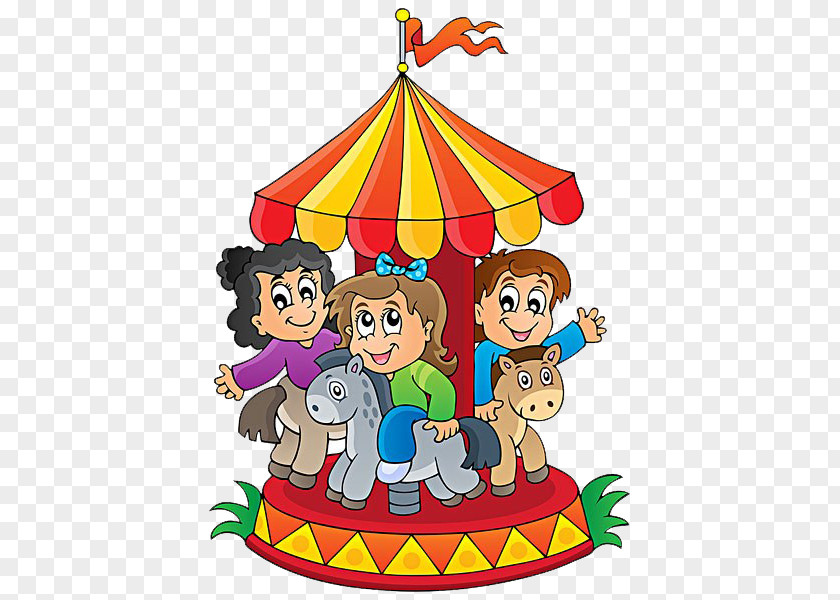 Children Play Carousel Royalty-free Cartoon Clip Art PNG