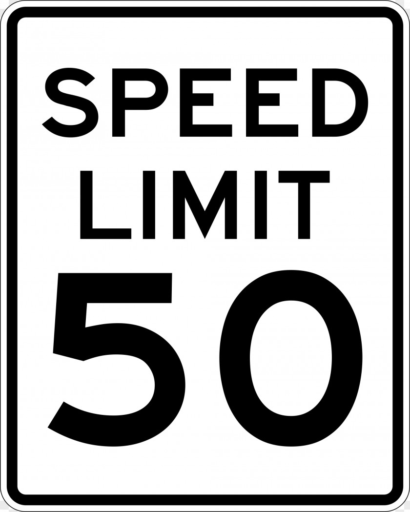 Number Sign Speed Limit Traffic United States Miles Per Hour PNG