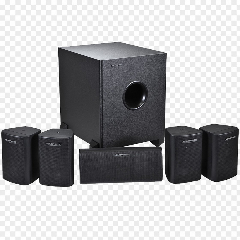 Surround Loudspeaker 5.1 Sound Home Theater Systems Monoprice 8247 PNG