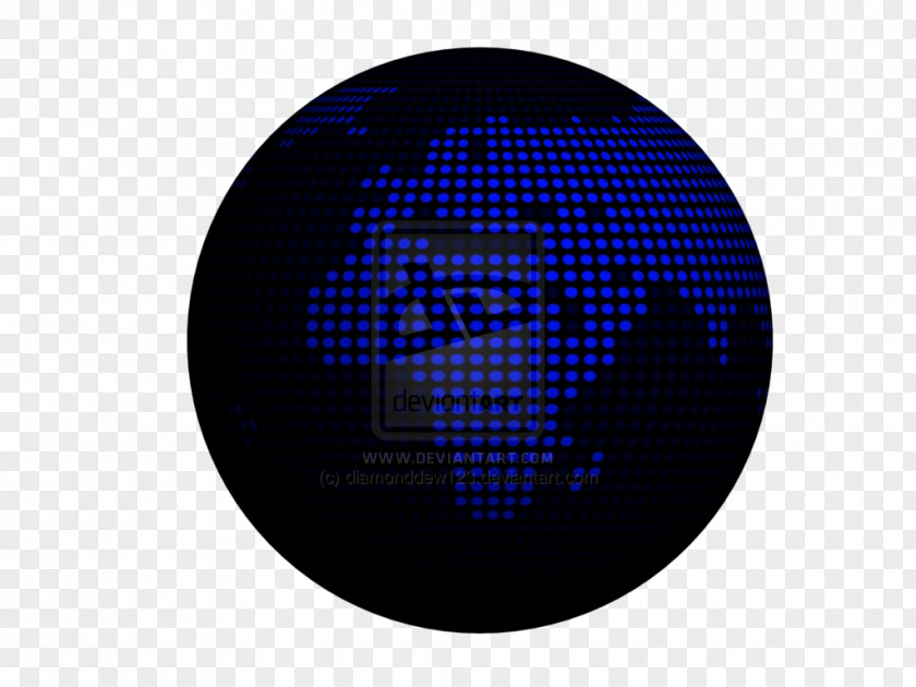Digital Globe Cobalt Blue Font PNG