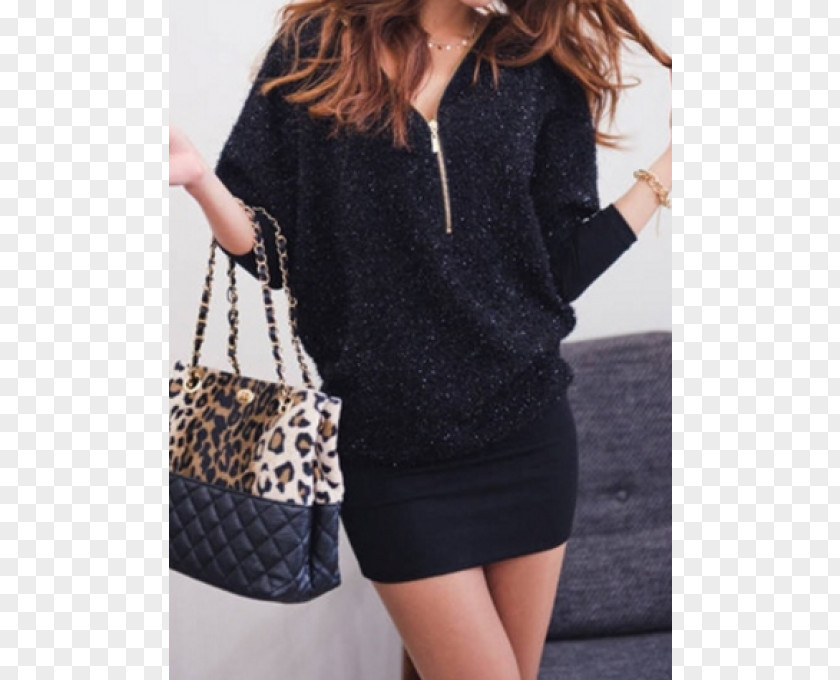 Fashion Cloak Little Black Dress T-shirt Sleeve Miniskirt PNG