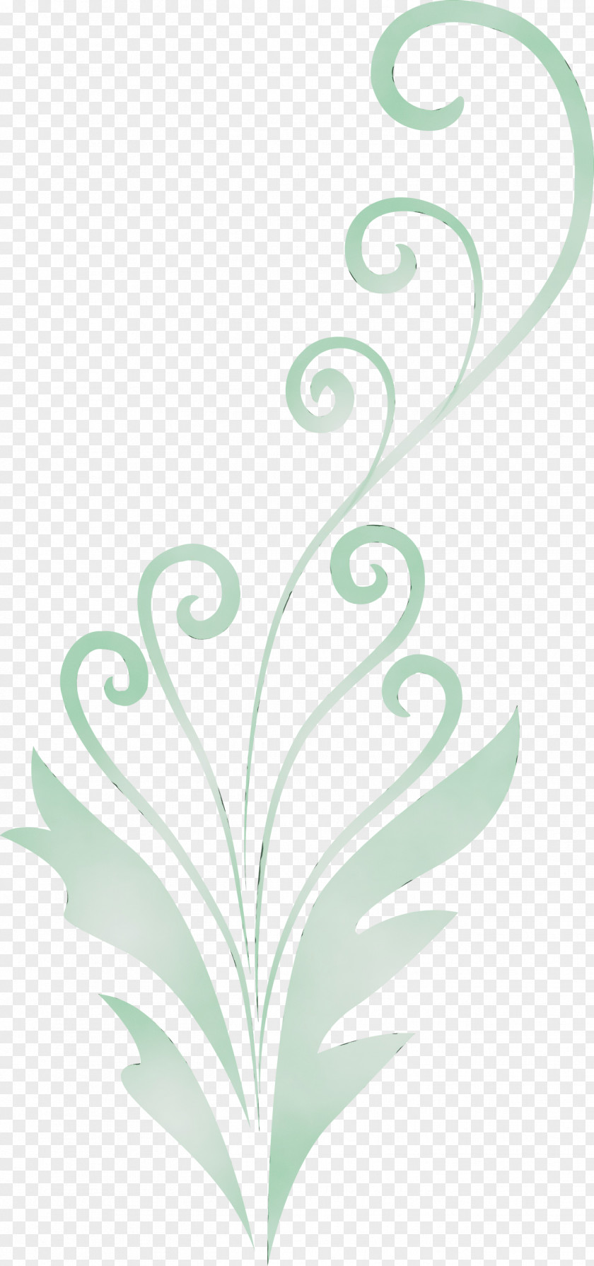 Green Leaf Plant Ornament Pattern PNG