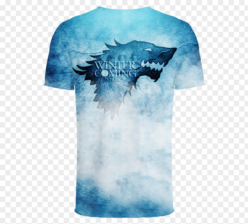 T Shirt 3d Daenerys Targaryen Winter Is Coming Eddard Stark Jon Snow House PNG
