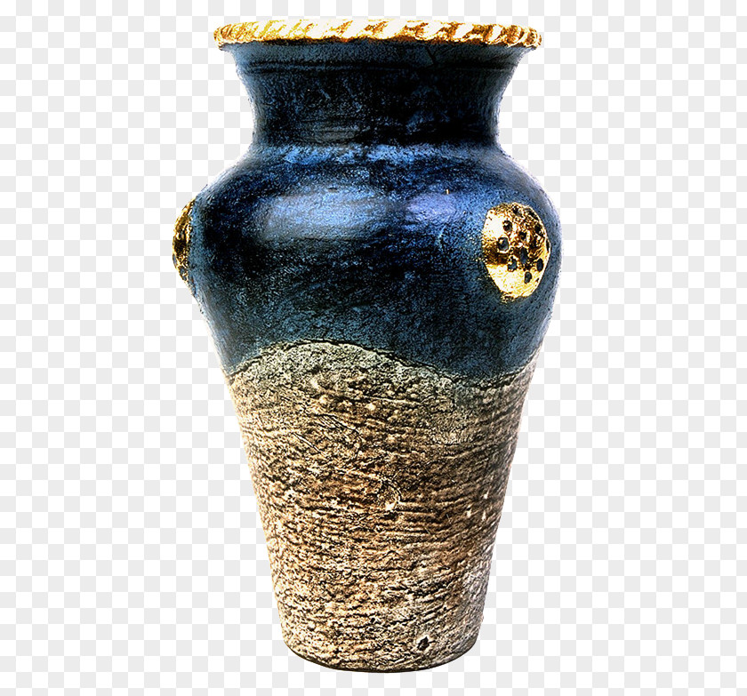 Vase Ceramic Pottery Cobalt Blue Urn PNG