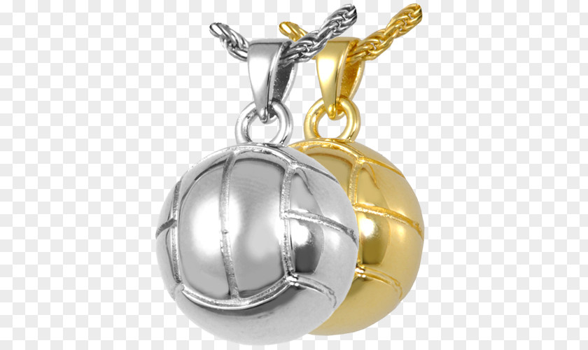Volleyball Locket Silver Gold Jewellery PNG