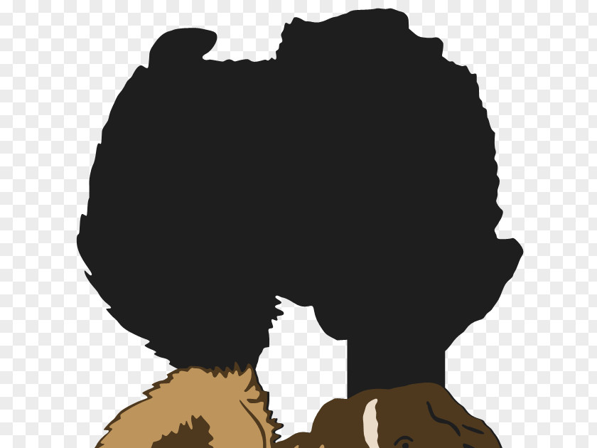 Bear Cartoon Silhouette Font PNG