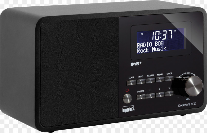 Radio DAB+ Table Top Imperial Dabman 100 AUX FM Broadcasting Digital Audio PNG