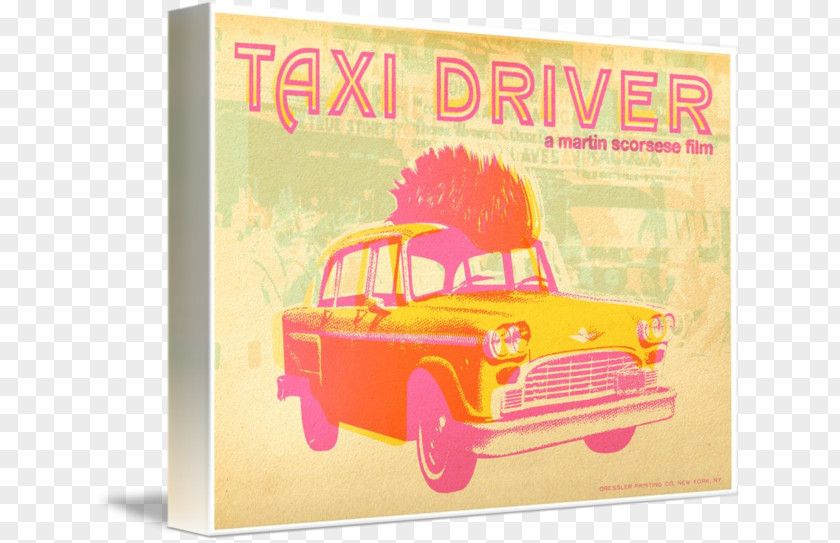 Taxi Driver Gallery Wrap Canvas Art Font PNG