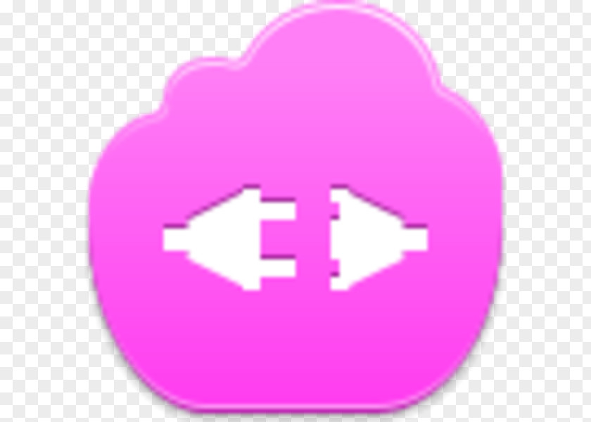 Pink Clouds Painted Symbol Clip Art PNG