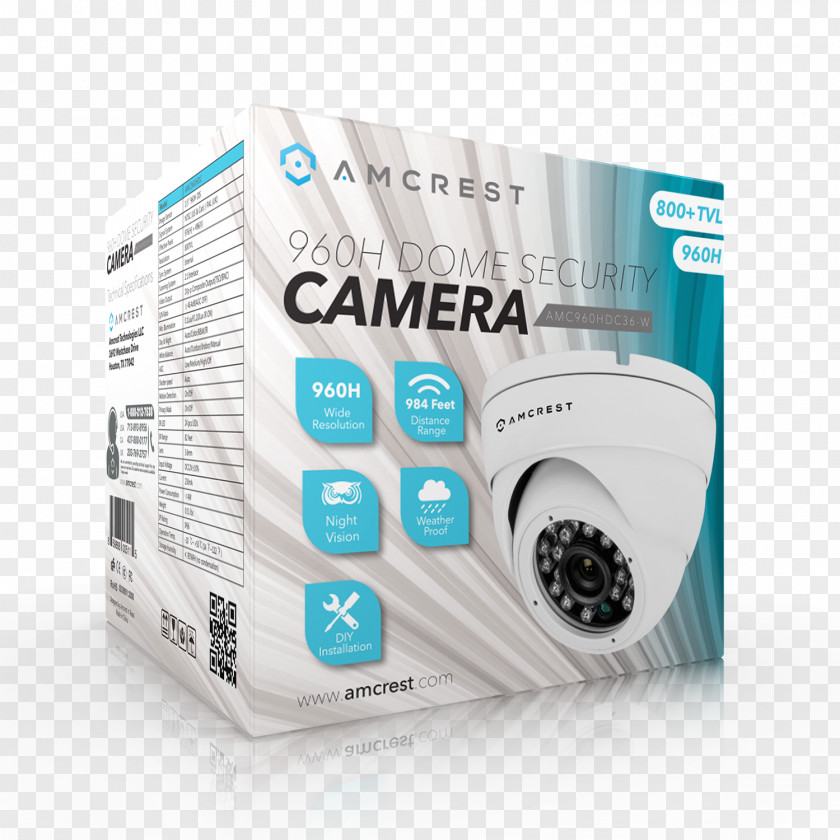 Standalone Power System Camera Amcrest 960H 800+ TVL Dome Television Lines Night Vision Closed-circuit PNG