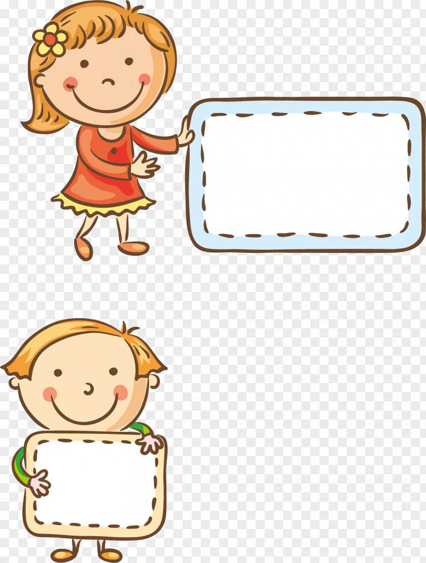 Cartoon Beautiful Question Box Child Speech Balloon Illustration PNG